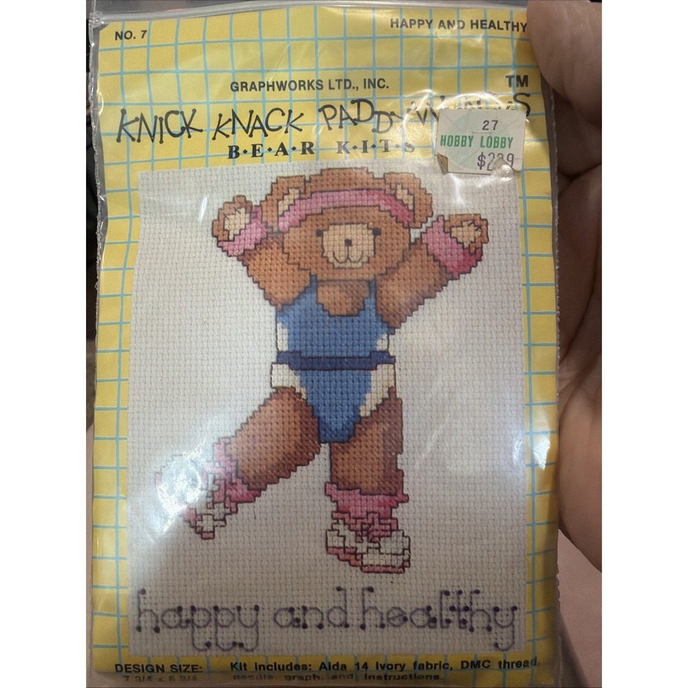 Graphworks LTD New Happy And Healthy Cross Stitch Kit 7 3/4 By 6 3/4 No 7